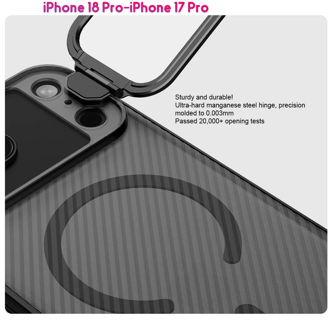 گارد مگنتی دودی کمرا استند iPhone 18 Pro مارک نیلکین مدل CamShield Prop Magnetic