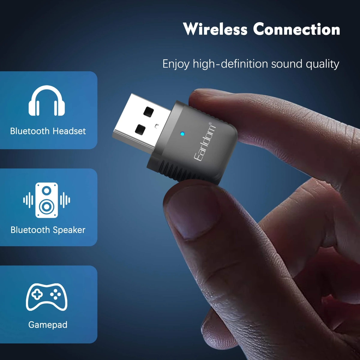 تصویر 6 گیرنده بلوتوث USB Earldom ET-BR27