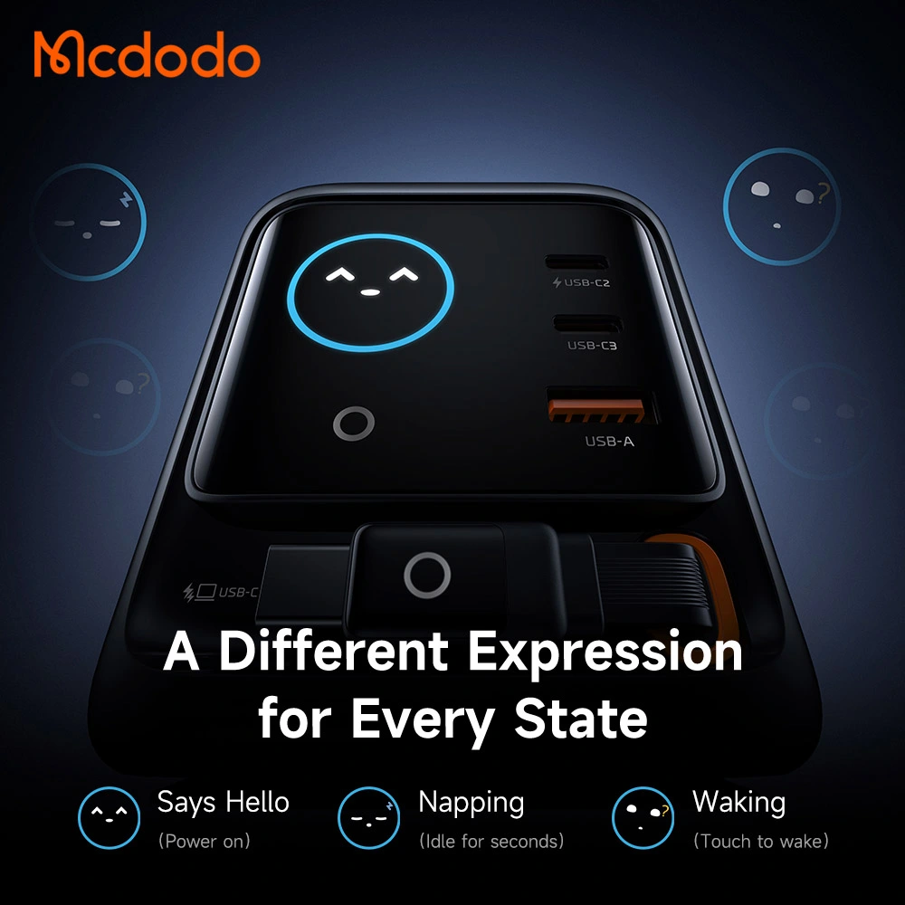 شارژر رومیزی 100 وات با کابل متصل Type-C و نمایشگر برند مک دودو مدل Mcdodo CH-139 شارژر رومیزی 100 وات با کابل متصل Type-C و نمایشگر برند مک دودو مدل Mcdodo CH-139