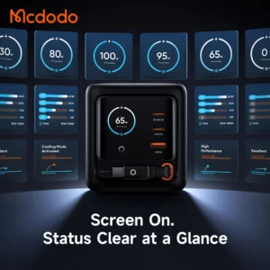 شارژر رومیزی 100 وات با کابل متصل Type-C و نمایشگر برند مک دودو مدل Mcdodo CH-139