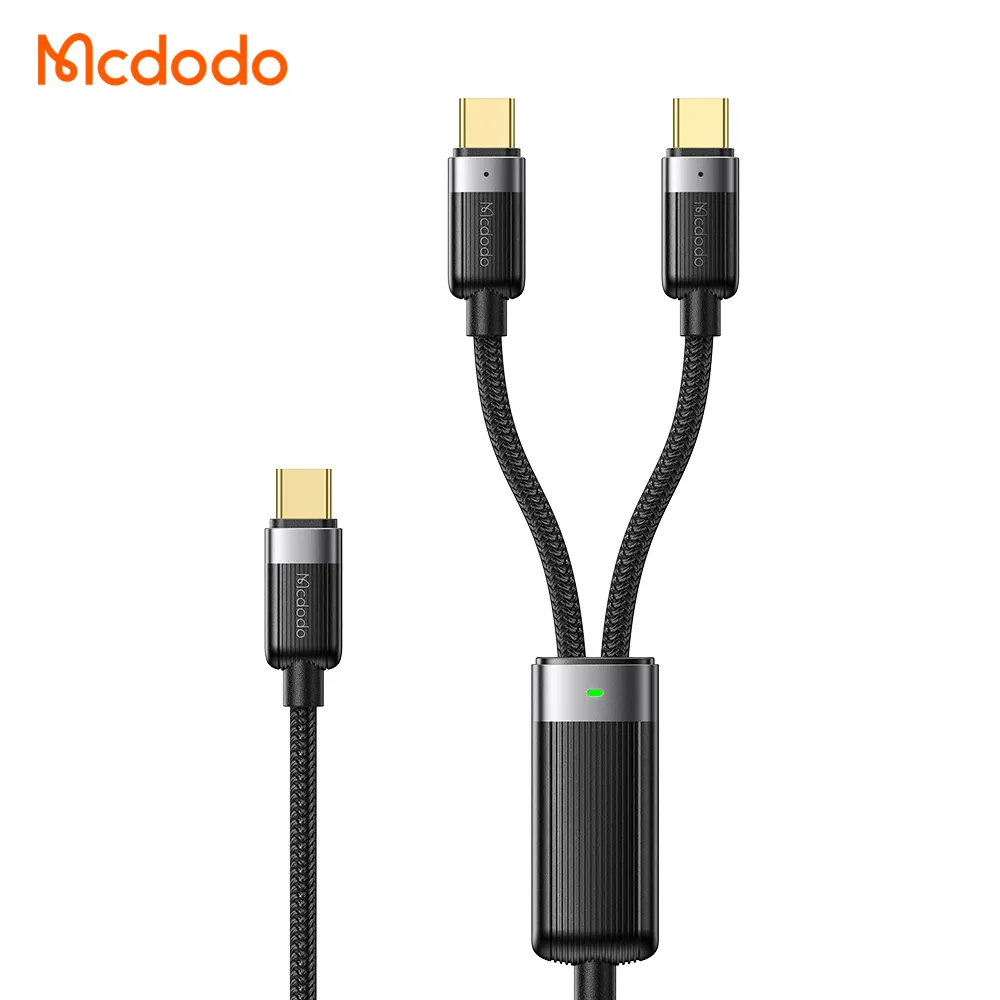 کابل شارژ سریع 100 وات 5 آمپر Type-C به دو پورت Type-C طول 1.5 متر برند مک دودو مدل Mcdodo CA-6780
