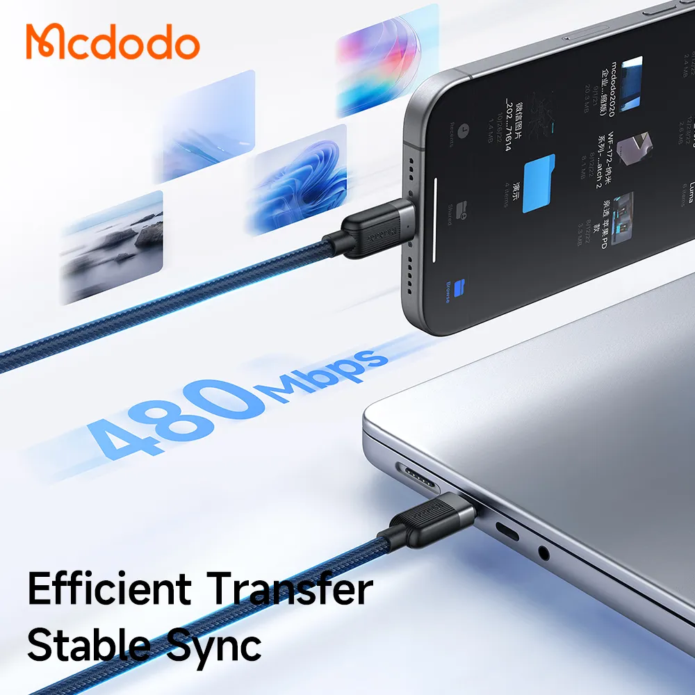 کابل شارژ سریع 100 وات 5 آمپر Type-C به دو پورت Type-C طول 1.5 متر برند مک دودو مدل Mcdodo CA-6780