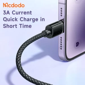 کابل شارژ سریع 15 وات 3 آمپر USB به Lightning طول 1.2 متر برند مک دودو مدل CA-3640