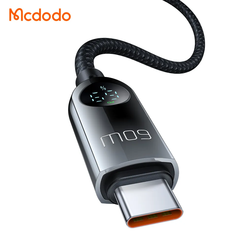 کابل شارژ سریع 60 وات 3 آمپر Type-c به Type-c نمایشگر دار 1.2 متر برند مک دودو مدل Mcdodo CA-4780