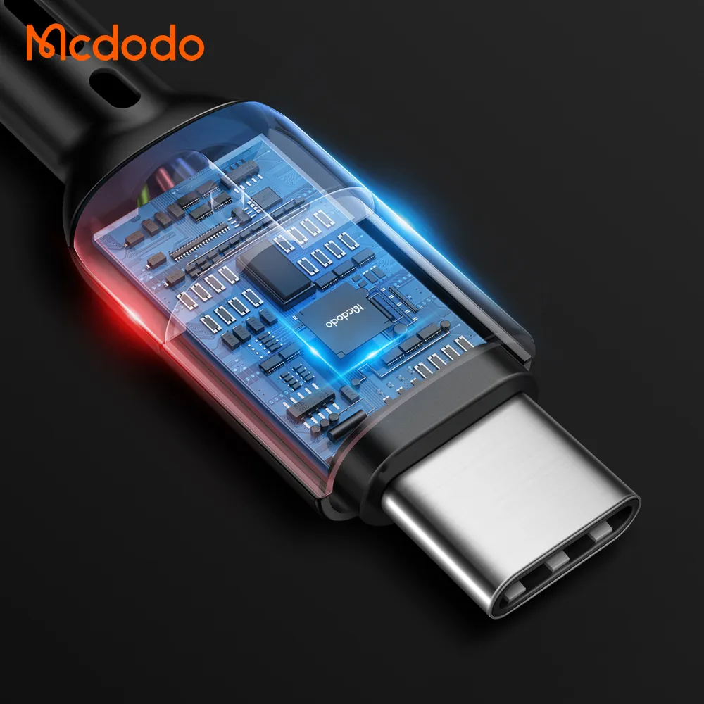 کابل شارژ و انتقال داده بدنه فنری 10 وات 2 آمپر USB به Type-C طول 1.8 متر برند مک دودو مدل CA-6420