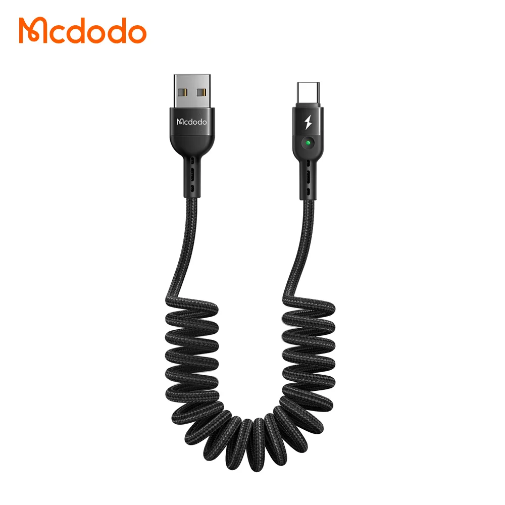 کابل شارژ و انتقال داده بدنه فنری 10 وات 2 آمپر USB به Type-C طول 1.8 متر برند مک دودو مدل CA-6420