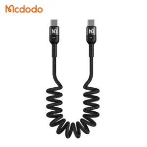 کابل شارژ و انتقال داده بدنه فنری 60 وات 3 آمپر Type-C به Type-C طول 1.8 متر برند مک دودو مدل CA-7860