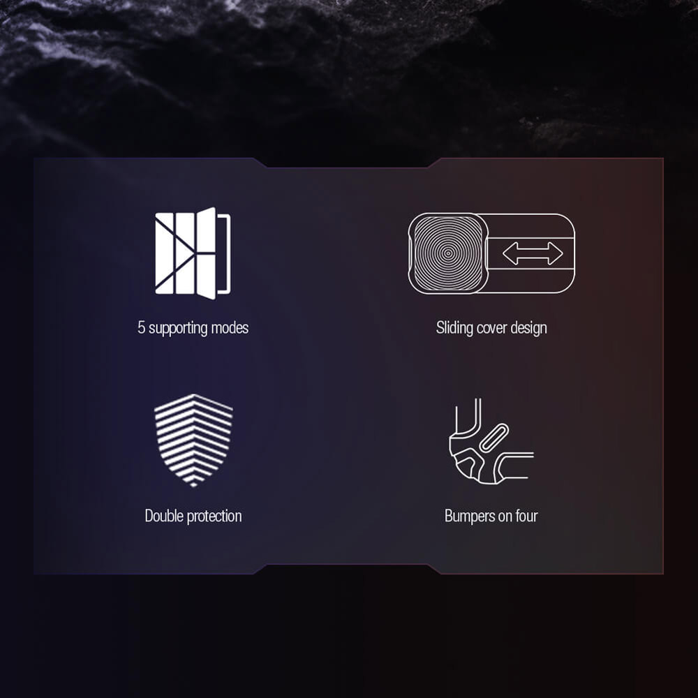 کیف چرمی پشت شفاف ایربگ دار استند تاشو چند زاویه Xiaomi Pad 8 Pro مارک نیلکین مدل Bumper Pro