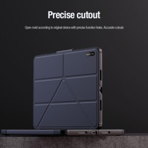 کیف چرمی پشت شفاف ایربگ دار استند تاشو چند زاویه Xiaomi Pad 8 مارک نیلکین مدل Bumper Pro