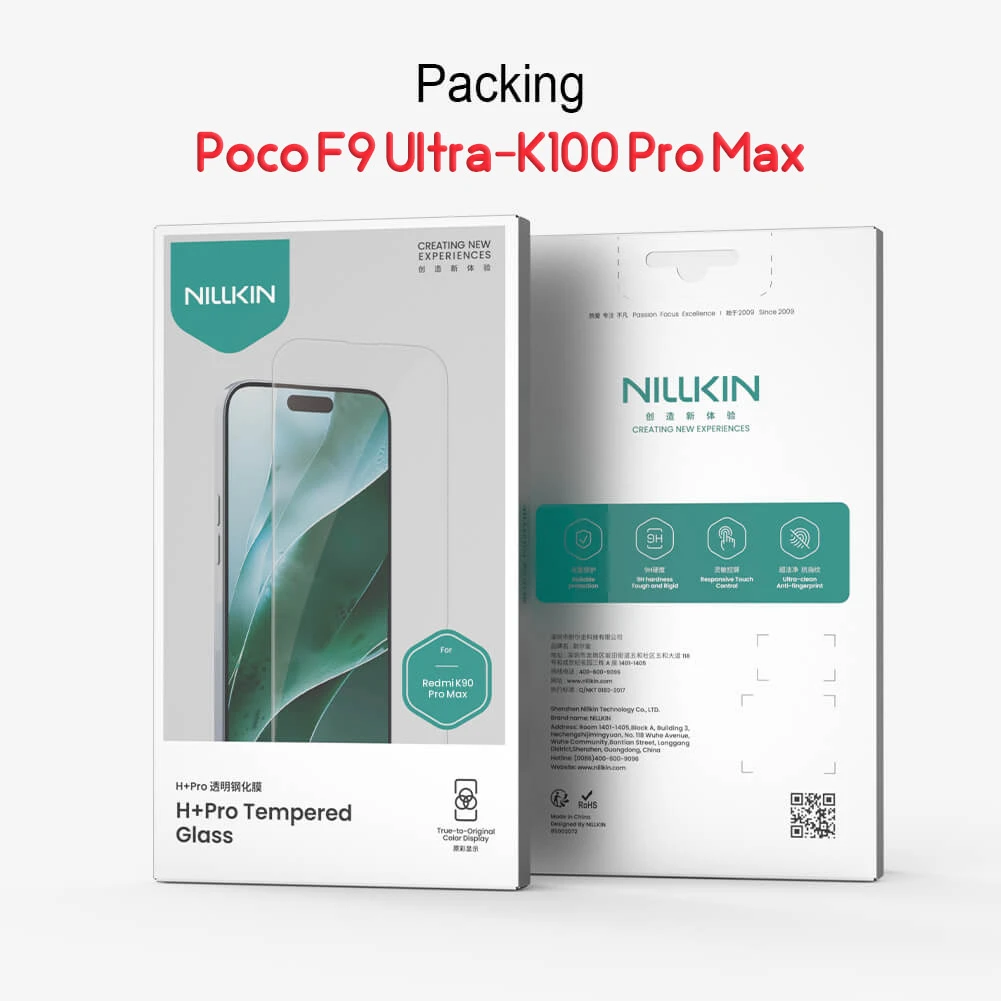 گلس شیشه‌ای Poco F9 Ultra مارک نیلکین مدل H+Pro