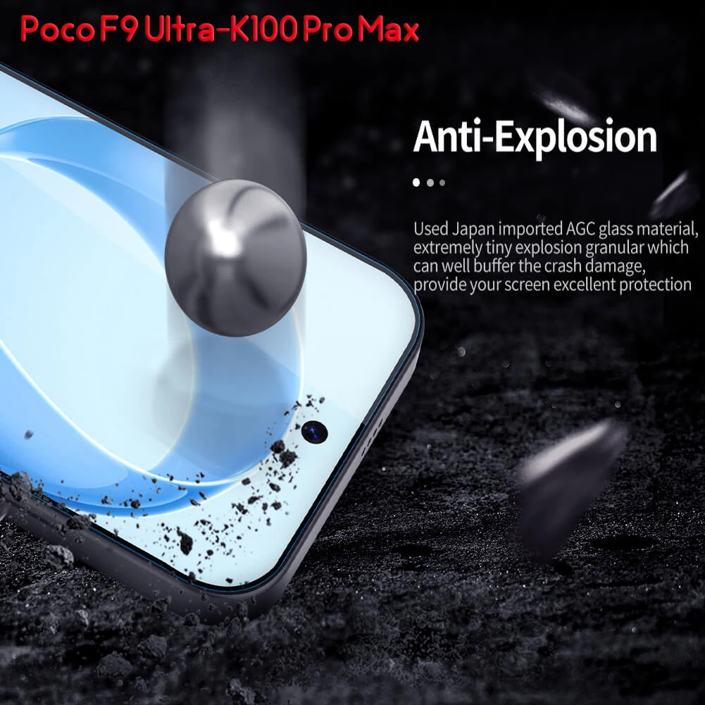 گلس شیشه‌ای Poco F9 Ultra مارک نیلکین مدل H+Pro