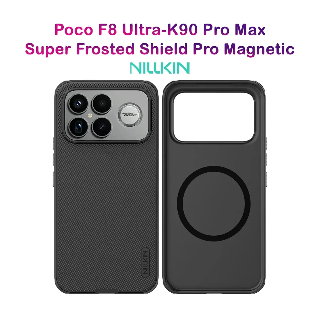 قاب ضدضربه مگنتی Poco F8 Ultra مارک نیلکین مدل Super Frosted Shield Pro Magnetic