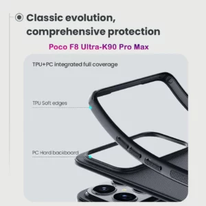 قاب ضدضربه مگنتی Poco F8 Ultra مارک نیلکین مدل Super Frosted Shield Pro Magnetic